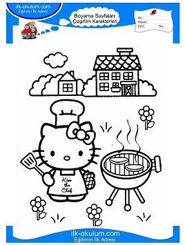 Çocuklar İçin Hello Kitty Boyama Sayfaları 